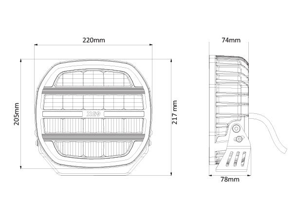 XG9 LED Driving Light (Sort) - Bilde 5
