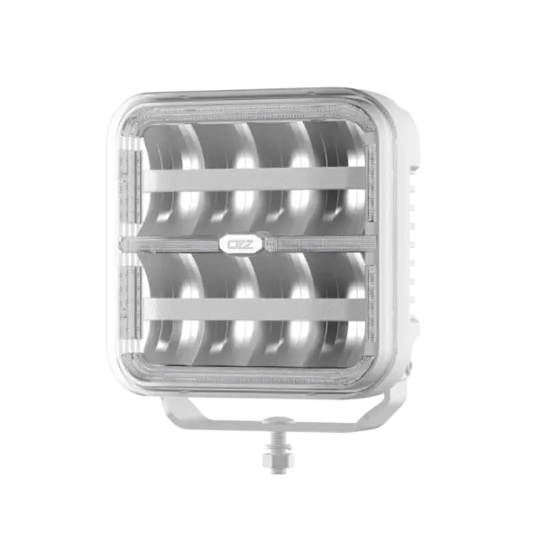 OZZ SQR 7" fjernlys 178mm med park- og varsellys (Sort/Hvit) - Bilde 9