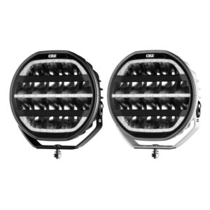 OZZ XR2 P 7" fjernlys m/parklys (Sort/Hvit)