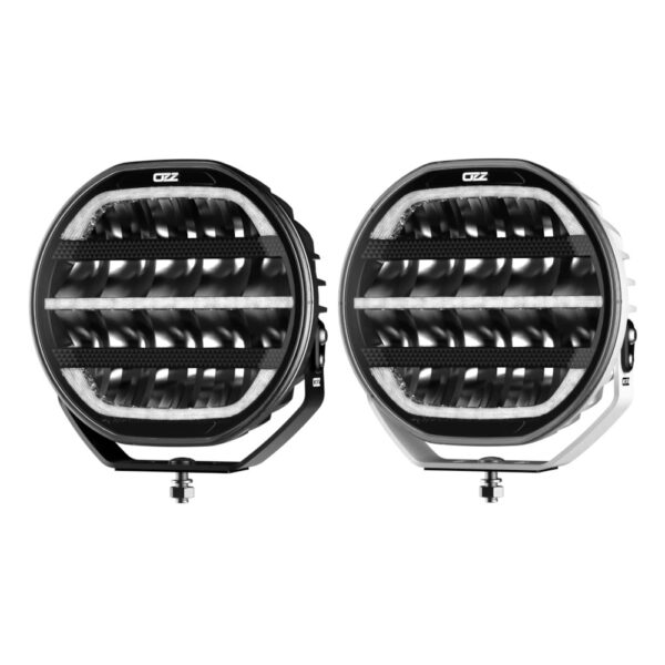 OZZ XR2 P 7" fjernlys m/parklys (Sort/Hvit)